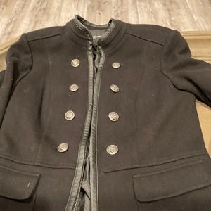 Black blazer with zipper on sleeves